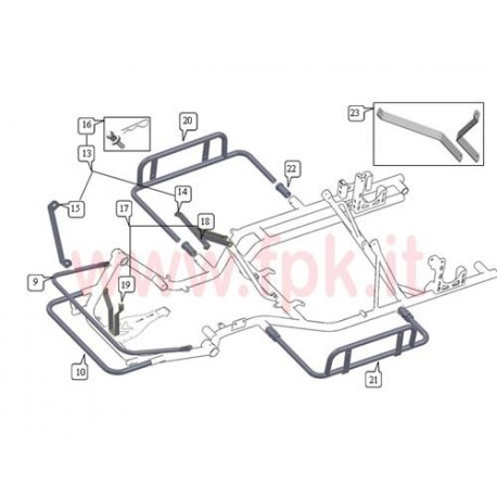 Paraurti anteriore Alto diametro 16mm Cik (figura 9)