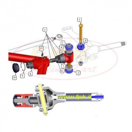 Cuscinetto fusello 6000zz foro diametro 10mm (figura 6)