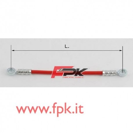 Tubo freno telato Inox 8mm O/O varie lunghezze rosso