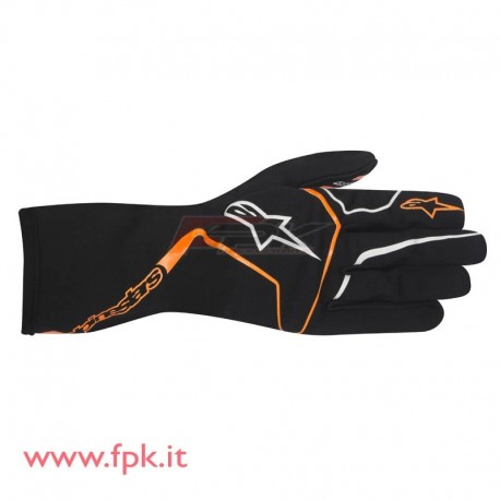 Alpinestars guanto Tech-1 K Race nero/arancio-fluo