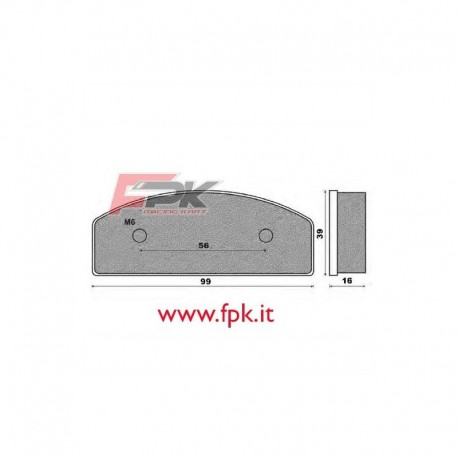 Coppia Pastiglie compatibili ENGLISH KART interasse 56mm