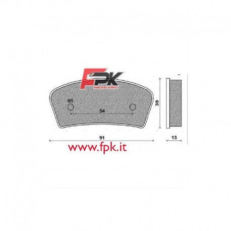 Coppia Pastiglie compatibili Allkart interasse 54mm