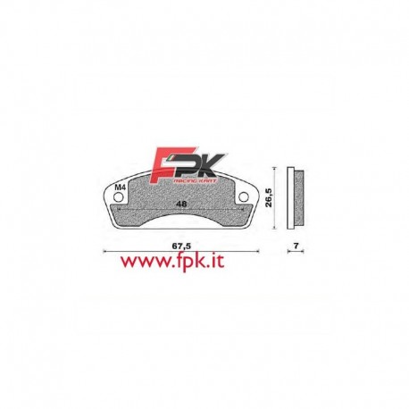 Coppia Pastiglie compatibili AllKart interasse 48mm