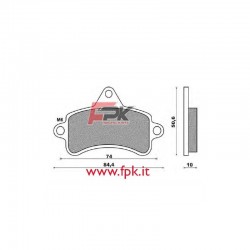 Coppia Pastiglie compatibili Topkart interasse 74mm