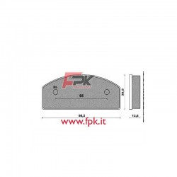 Coppia Pastiglie compatibili ENGLISH KART inerasse 65mm