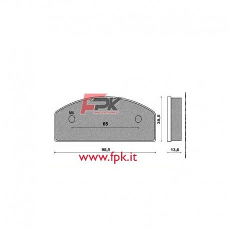 Coppia Pastiglie compatibili ENGLISH KART inerasse 65mm