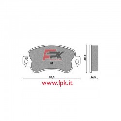 Coppia Pastiglie compatibili Heka Kart interasse 82mm