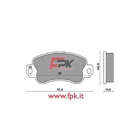 Coppia Pastiglie compatibili Heka Kart interasse 82mm