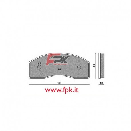 Coppia Pastiglie compatibili TopKart interasse 65mm
