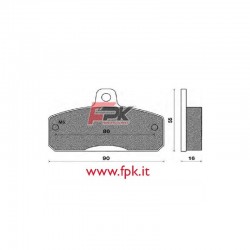 Coppia Pastiglie compatibili TibiKart interasse 80mm