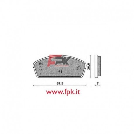 Coppia Pastiglie compatibili PCR interasse 41mm