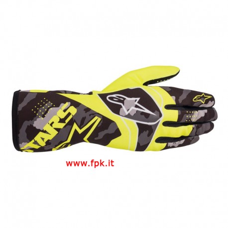 Alpinestars Guanto Tech-1 K Race V2 Camo Gloves YELLOW FLUO/BLACK