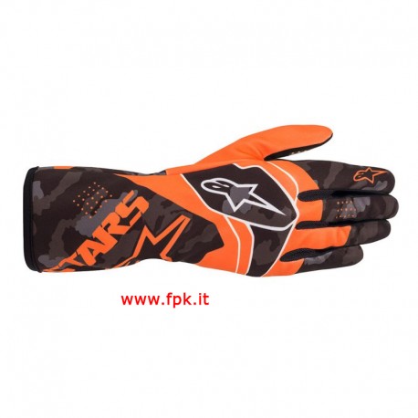 Alpinestars Guanto Tech-1 K Race V2 Camo Gloves ORANGE FLUO/BLACK