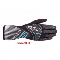 Alpinestars Guanto Tech-1 K Race V2 Carbon Gloves BLACK/GREEN LIME