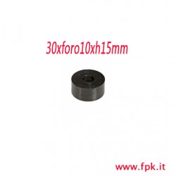 Rondella in Gomma D.30x Foro 10x .15mm, Nera