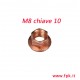 Dado M8 Flangiato  Chiave da 10