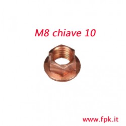 Dado M8 Flangiato  Chiave da 10