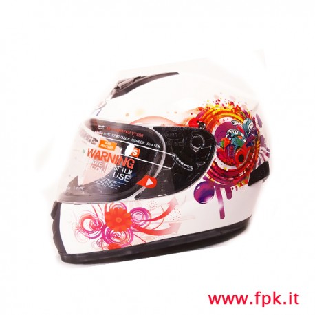 Casco integrale Shiro ideato per i bambini dai 4/8 anni multicolore