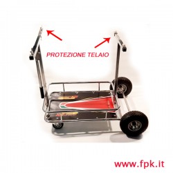 Carrello porta Kart Cromato con adesivo